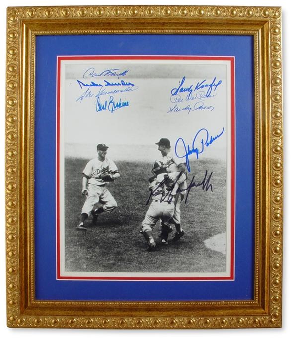 Dodgers - 1955 World Series "Last Pitch" Signed Photo (11"x14")