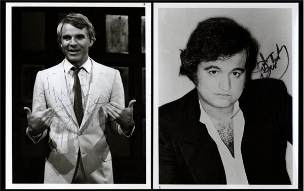 TV - John Belushi & Steve Martin Signed Photos (2)