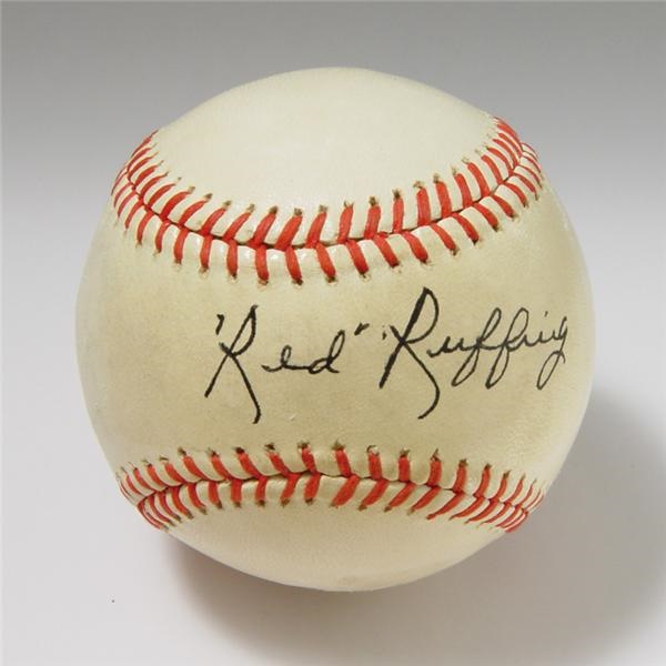- Red Ruffing Single Signed Baseball