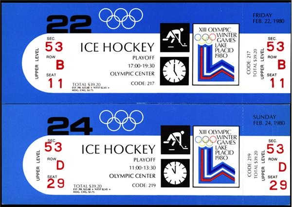 - “Miracle On Ice” Full Tickets (2)