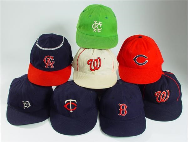 - 1960's Game Worn Cap Collection (8)