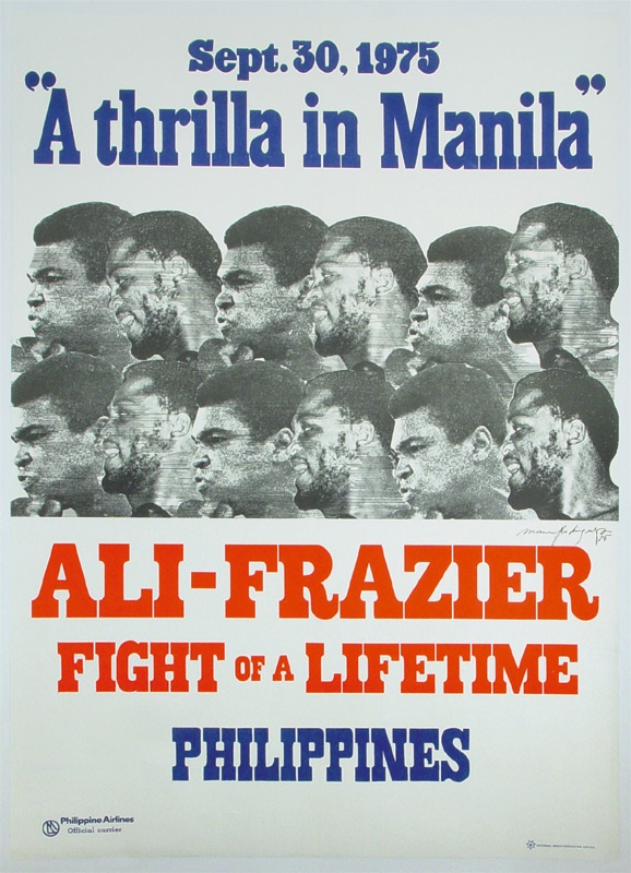- 1970 Muhammad Ali <i>Thrilla In Manila</i> Travel Poster