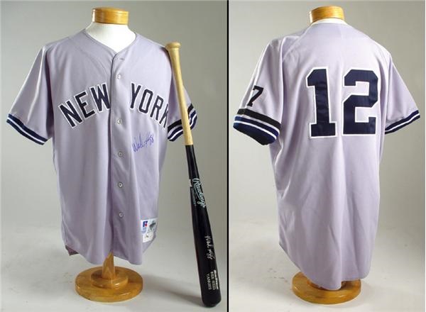 - 1995 Wade Boggs Game Worn Jersey & Bat