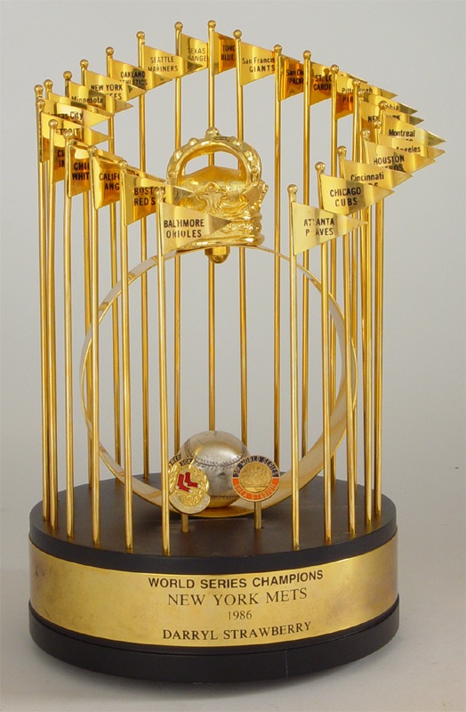 New York Mets - Darryl Strawberry’s Personal 1986 New York Mets World Series Trophy