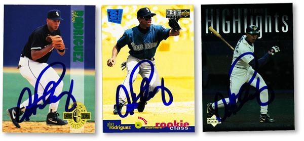 - Autographed Alex Rodriguez Baseball Cards (23)
