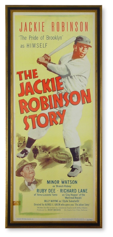 - 1950 Jackie Robinson Story Insert Movie Poster