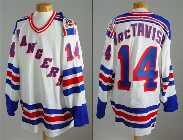Hockey Sweaters - 1994 Craig MacTavish New York Rangers Stanley Cup Finals Jersey
