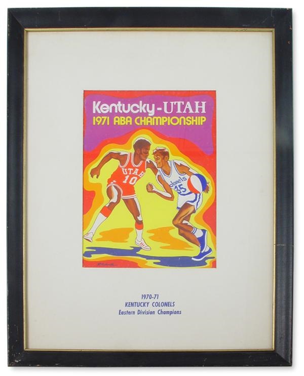 - 1970-71 American Basketball Association Championship Original Program Art