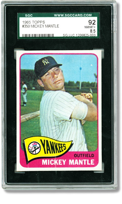 - 1965 Topps Mickey Mantle #350 SGC 92