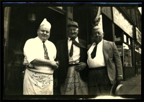 - Honus Wagner “Three Fat Men” Signed Photograph