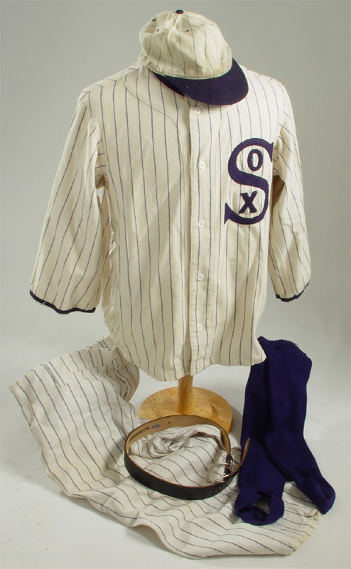 Baseball Jerseys - Field of Dreams Chicago White Sox Uniform Worn by Eddie Cicotte (Steve Eastin)
