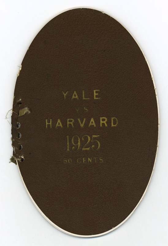 - 1925 Yale vs. Harvard Football Program