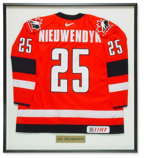 - Joe Nieuwendyk 2002 Olympics Team Canada Game Worn Jersey