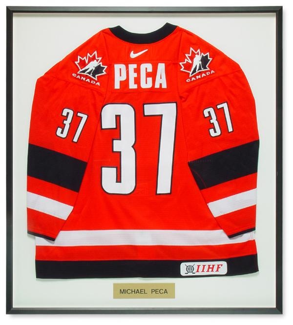 - Mike Peca 2002 Olympics Team Canada Game Worn Jersey