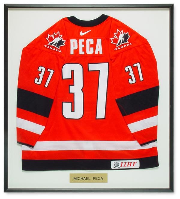 Mike Peca 2002 Olympics Team Canada Game Worn Jersey