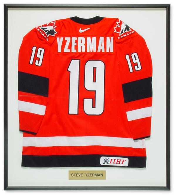 Steve Yzerman 2002 Olympics Team Canada Game Worn Jersey