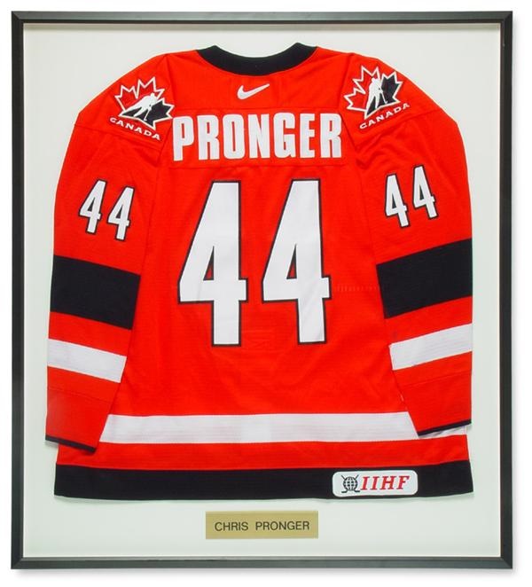 - Chris Pronger 2002 Olympics Team Canada Game Worn Jersey
