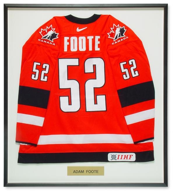 - Adam Foote 2002 Olympics Team Canada Game Worn Jersey
