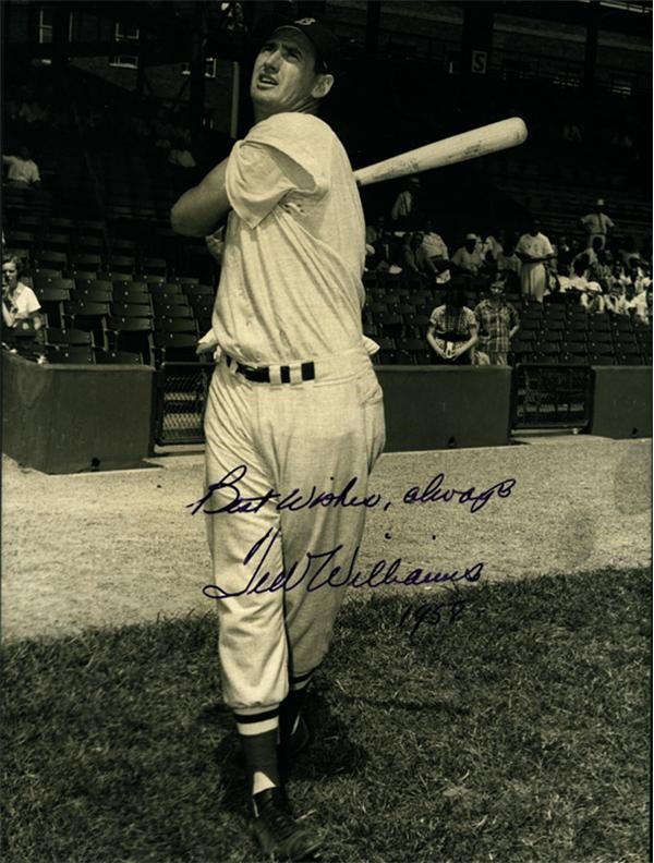 1958 Ted Williams Signed Photo (8"x10")