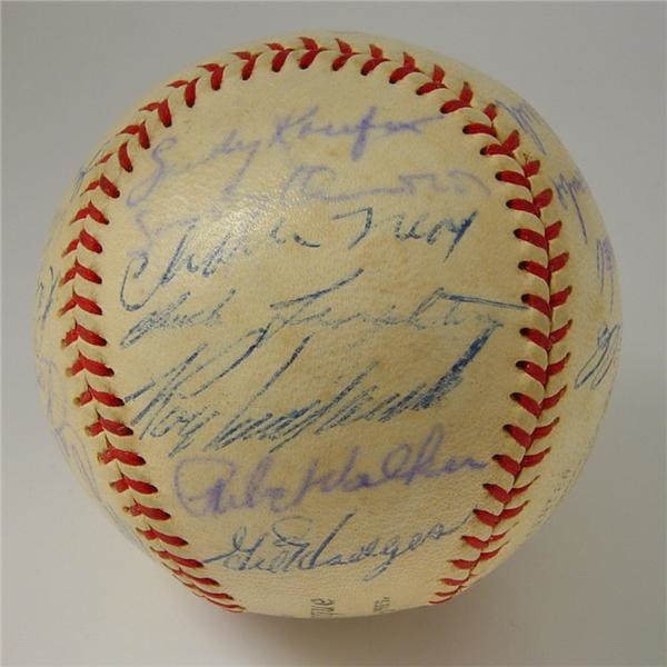 Dodgers - 1956 Brooklyn Dodgers Team Signed Baseball