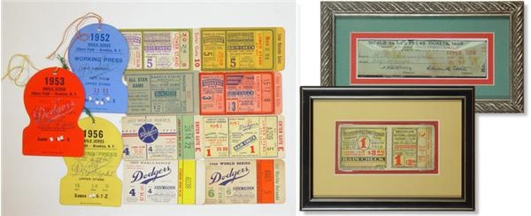 One Ticket from Every Brooklyn Dodger All Star & World Series at Ebbets Field