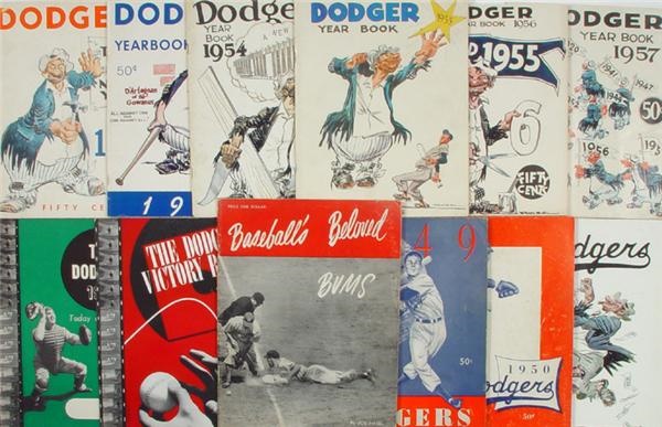 Complete Run of Brooklyn Dodgers Yearbooks (12)