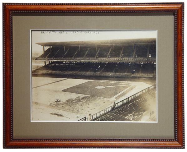 Dodgers - 1913 Ebbets Field Construction Photo by Bain (4.5"x6.5")