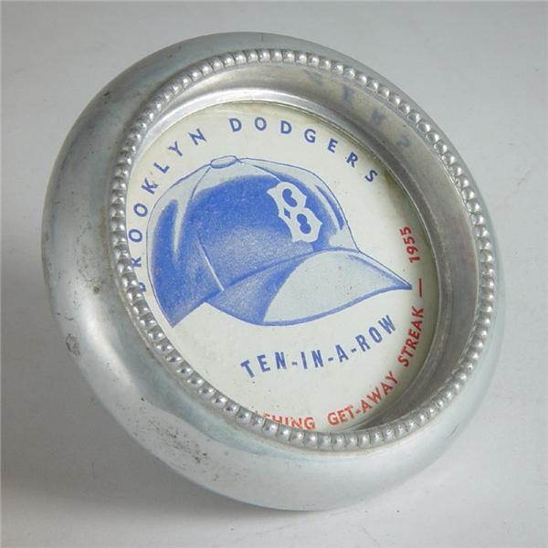 1955 Brooklyn Dodgers Ten-In-A-Row Coaster