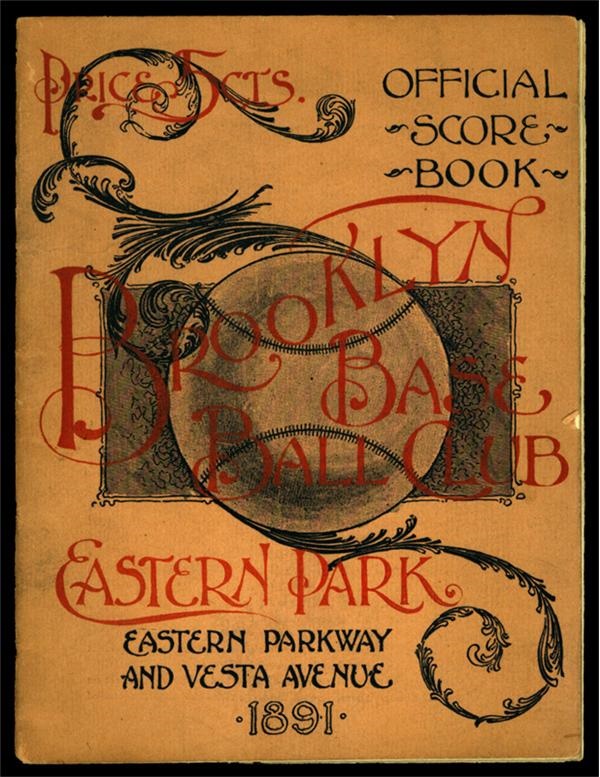 1891 Brooklyn Baseball Club Score Book