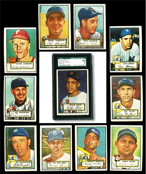 - 1952 Topps Baseball Near Complete Set (345/407)