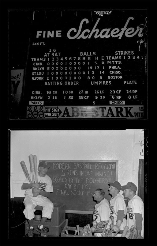 The Gene Schoor Collection - Brooklyn Dodgers Score 15 Runs in 1st Inning Original Negatives (2)