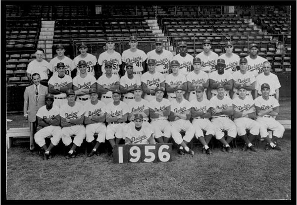 The Gene Schoor Collection - 1956 N.L. Champions Brooklyn Dodgers Team Original Negative By Barney Stein