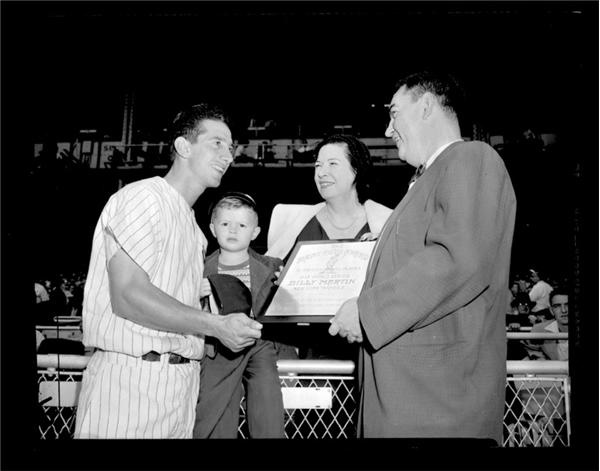 The Gene Schoor Collection - Billy Martin Presented the 1953 World's Series MVP Original Negative