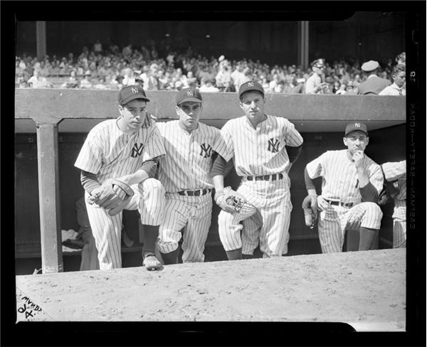 - 1941 Joe DiMaggio & His Yankee Outfield Original Negative