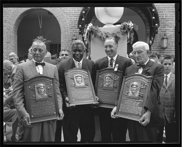 The Gene Schoor Collection - Jackie Robinson Hall of Fame Induction Original Negatives (4)