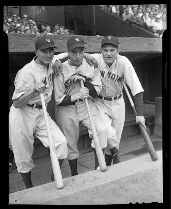 The Gene Schoor Collection - 1936 New York Yankee Outfield Original Negative
