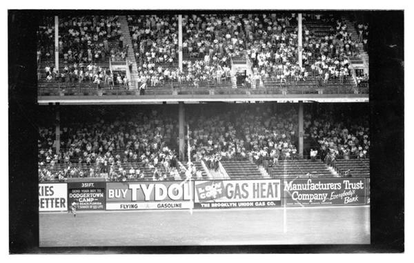 - 1954 Duke Snider Goes To The Ebbets Field Wall Original Negative