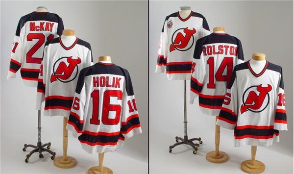 Collection of New Jersey Devils Game Worn Jerseys (3)