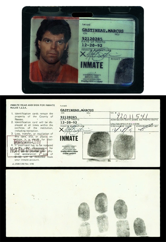 - Mark Gastineau Prison ID and Fingerprint Card (2)