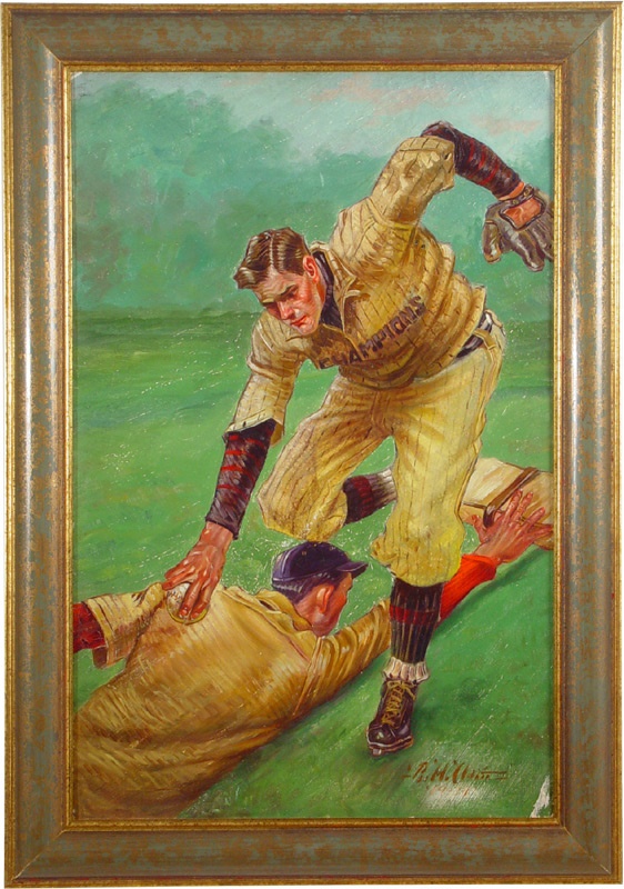 - 1910 Baseball Illustration Art
