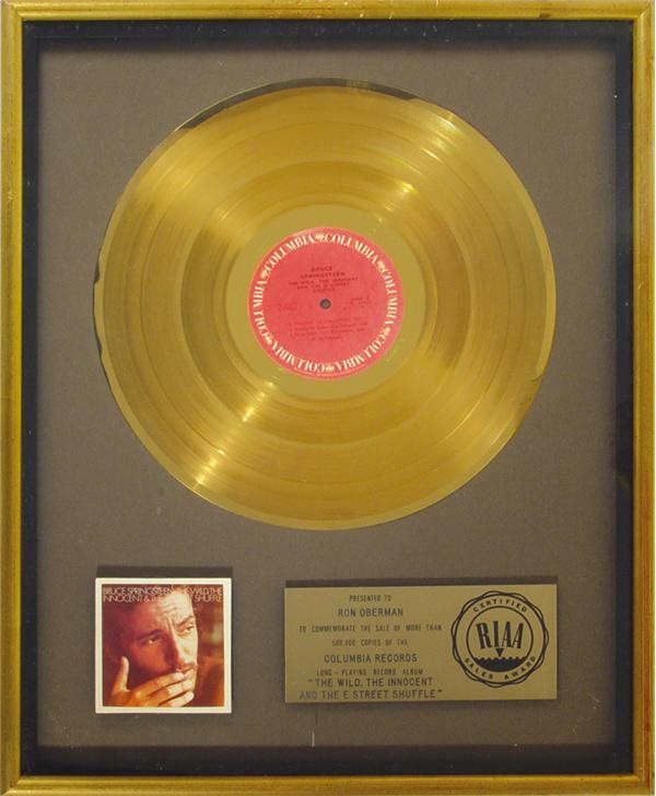 Bruce Springsteen - Bruce Springsteen The Wild, The Innocent, & The E Street Shuffle Gold Record Award