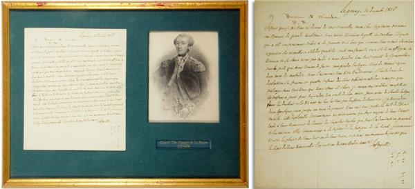 Historical - 1820 General Marquis de Lafayette ALS