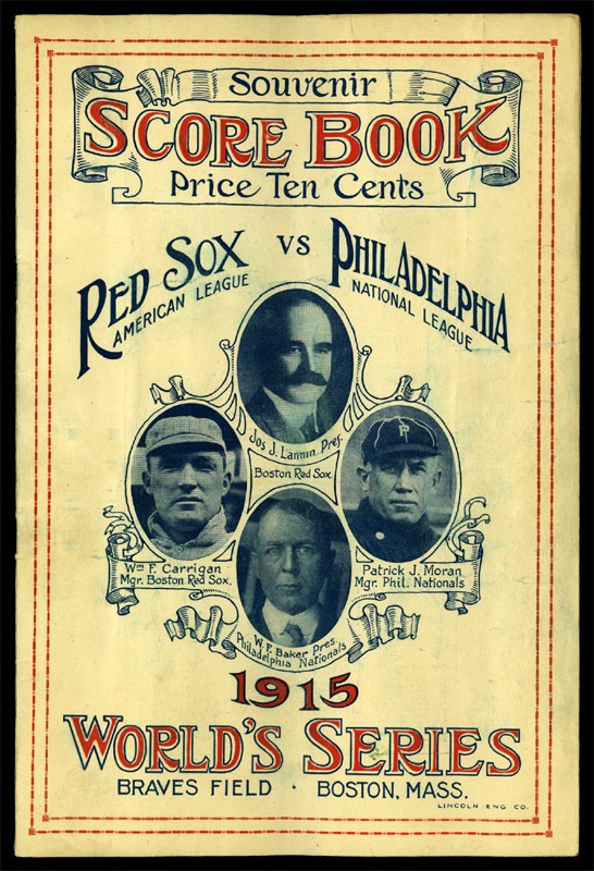 Tickets, Publications & Pins - 1915 World Series Program at Braves Field