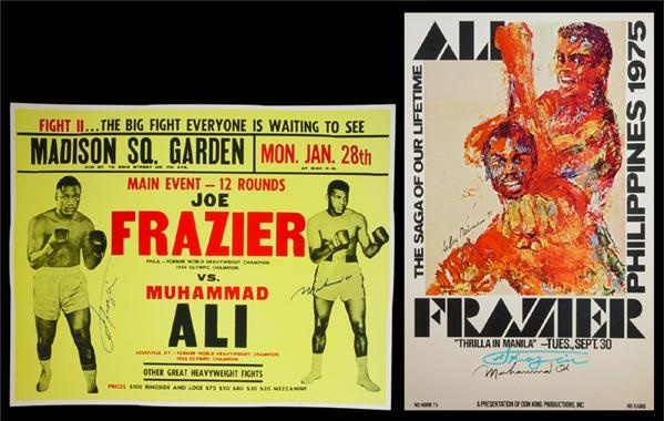 - Muhammad Ali Vs. Joe Frazier Signed Pieces (3) *
