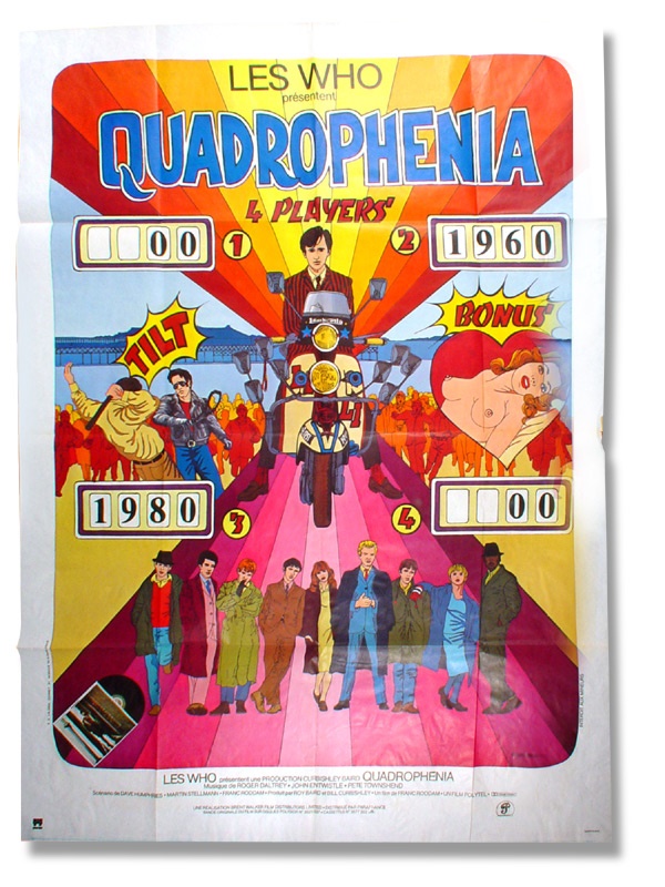- 1979 The Who <i>Quadrophenia</i> French Movie Poster 47x63”