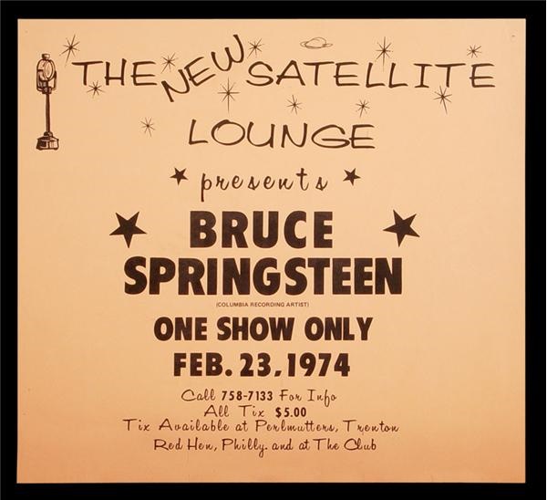 Bruce Springsteen - 1974 Bruce Springsteen Satellite Lounge Poster