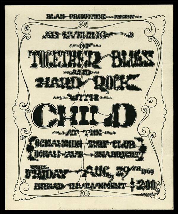 - 1969 Bruce Springsteen Child Concert Poster