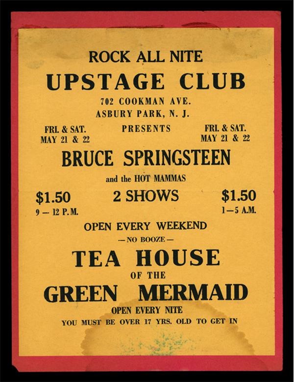 Bruce Springsteen - Rare Springsteen Upstage Club Handbill