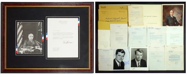 Political Autograph Collection with Truman, JFK, etc. (13)