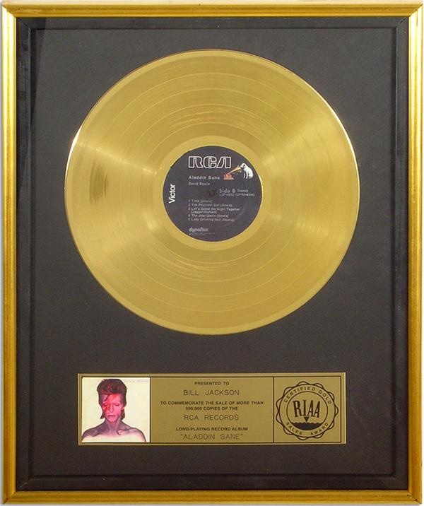 - David Bowie “Aladdin Sane” Gold Record Award